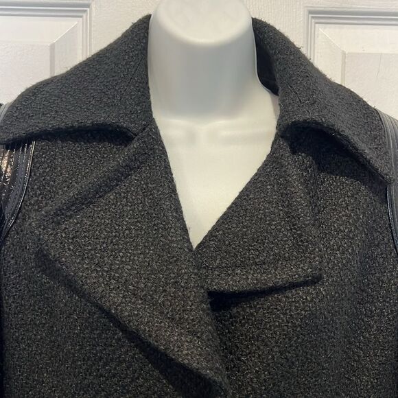 Ross Mayer Black Boucle Wool Lined Winter Coat Size 4 - Picture 2 of 16
